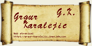 Grgur Karalejić vizit kartica
